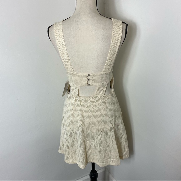 [E] NWT Free People Cream Lace Poppy Mini Dress - Picture 5 of 6